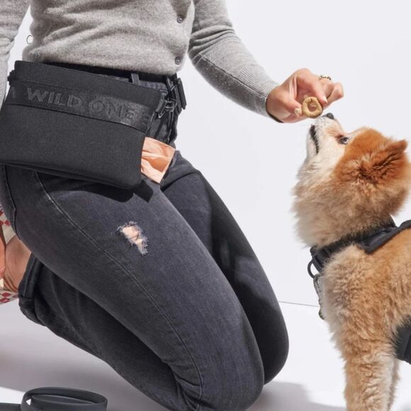 Wild One Dog Treat Pouch Purse Belt Bag Crossbody NWT Black Gift - Picture 9 of 9